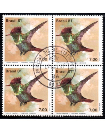 1981 C1197 Fauna Brasileira - Beija-Flores "Topetinho Vermelho" CPD-BA 29.943