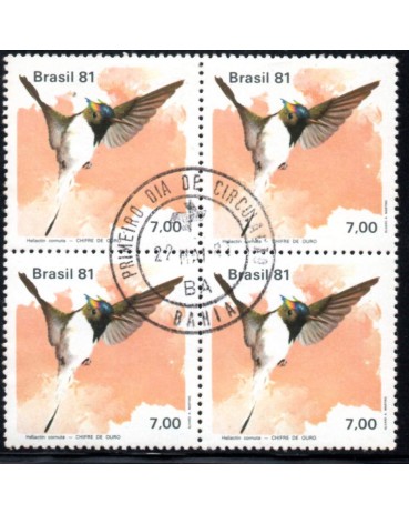 1981 C1198 Fauna Brasileira - Beija Flores "Chifre de Ouro" CPD-BA 29.944