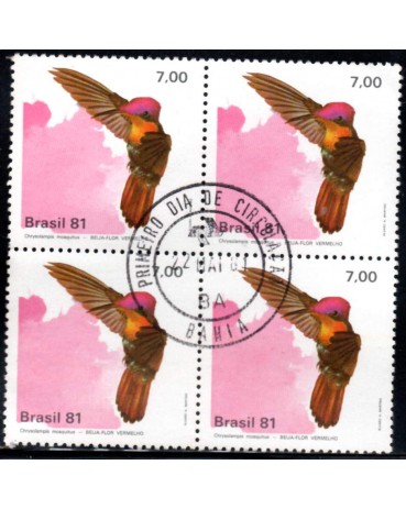 1981 C1199 Fauna Brasileira - Beija-flores "Beija-Flor-Vermelho" CPD-BA 29.945