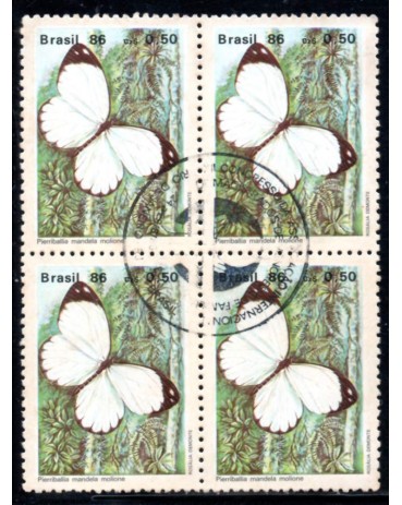 1986 C1513 Preservaçã da Fauna Brasileira - Borboletas "Pierribalia" CBC-RJ 29.962
