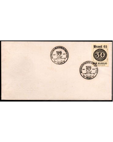 002/1993 150 Anos da Emissão dos Olhos-de-Boi "30 Reis) NÃO CATALOGADO Carimbo da Sefaz-CE 29.976