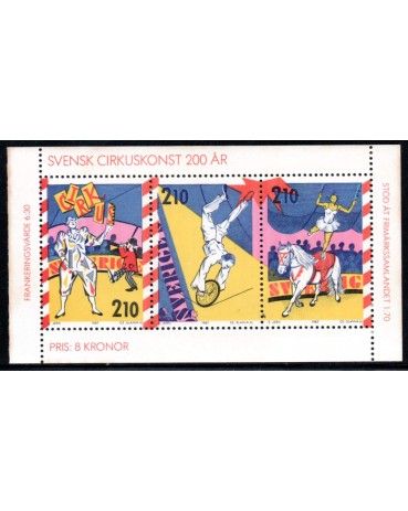 Circo Suécia 1987 Novo 29.996