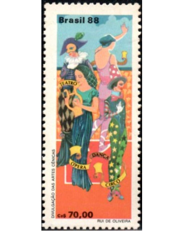 Brasil 1988 Divulgação das Artes Cênicas - Novo 30.000