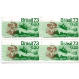 1973 C792 Quadra nova com goma Centenário do Nascimento de Santos Dumont30.062
