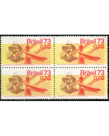 1973 C793 Quadra nova com goma Centenário do Nascimento de Santos Dumont 30.063