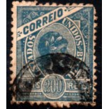 R98 200 réis azul carimbado 30.135