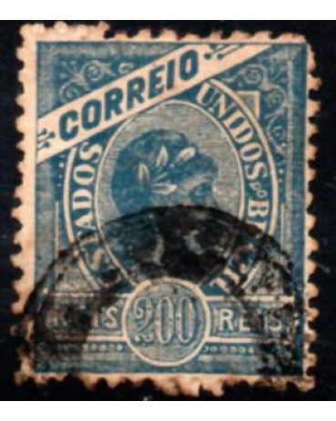 R98 200 réis azul carimbado 30.135