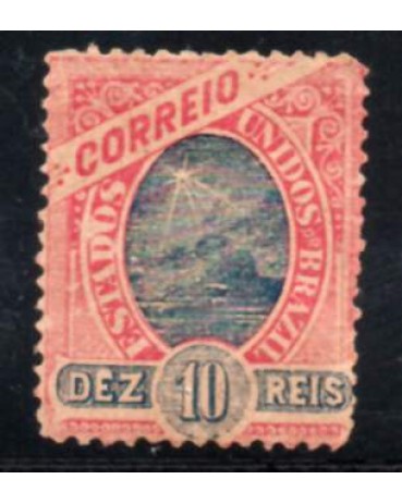R81 10 réis rosa e azul novo 30.142