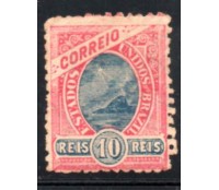 R99 10 réis rosa e azul, novo 30.143