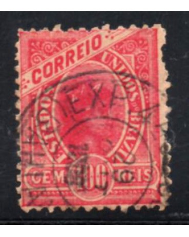 95 100 réis vermelho carimbado 30.148