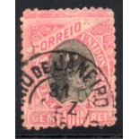 R84 100 réis vermelho e preto carimbo do Rio de Janeiro 30.149