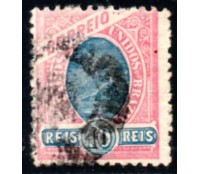 R99 10 réis rosa e azul carimbado 30.154