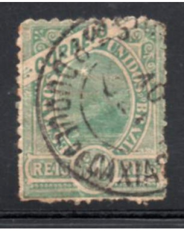 R101 50 réis verde, carimbo de Duque de Caxias - RJ 30.156