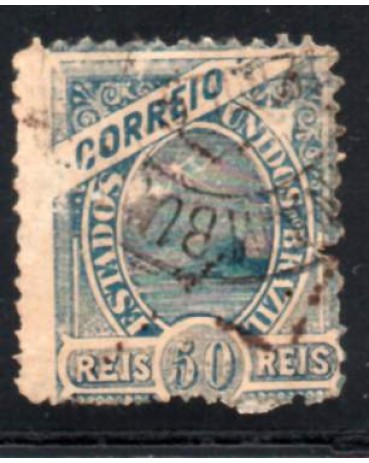 R83 50 réis azul e azul ,carimbo de Pernambuco 30.158