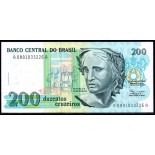 Brasil C215 duzentos cruzeiros 1990 FE 28.518