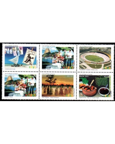 C2613/8 - 2005 Ano do Brasil na França - Colocação original de acordo com o catálogo,acompanha a cartela  30.316 Mint