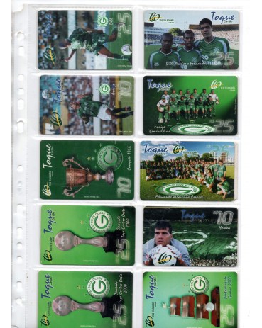 Telecartofilia - 10 cartões usados pré-pagos do Goiás Esporte Clube 30.369 - escassos