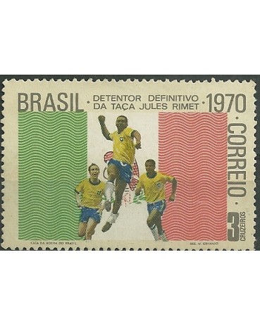 C682  - TRICAMPEÃO DE FUTEBOL NO MÉXICO - PELÉ 1970 - Novo 2605
