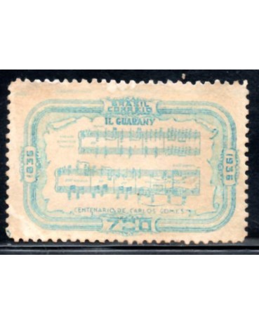 C108 Cntenário de Carlos Gomes 700 réis - descolorido totalmente - Novo 31.046