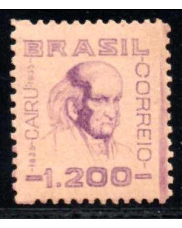 1936 C102 Centenário da Morte do Visconde de Cairú - José da Silva Lisboa 31.082 Novo cxom goma. faixa roxa à direita