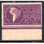 1932 4° Centenário da Fundação de São Vicente "Tinta do selo abaixo da picotagem 1.199