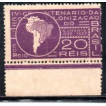 1932 C41 -  4° Centenário da Fundação de São Vicente "Tinta do selo abaixo na barra e picotes sobre o selo na margem direita 31.200