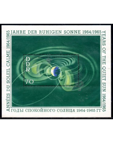 1965 Bloco 22  Pesquisas de Medidas de Radiação 31.216 Novo com marca de charneira