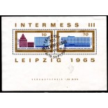 1965 Bloco 21  Exposição Filatélica de Marx-Stadt 31.220  Novo sem goma