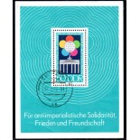 1973 Bloco 38 10º Festival  Mundial Pela Solidariedade 31.224 Novo  - O carimbo poderá ser outro 