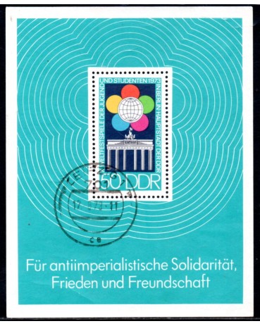 1973 Bloco 38 10º Festival  Mundial Pela Solidariedade 31.224 Novo  - O carimbo poderá ser outro 