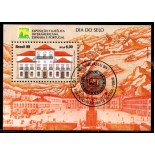 1989 Bloco 81 Bloco Brasiliana 89 Dia do Selo Exposição Filatélica Interamericana Espanha e Portugal CBC RJ 31.262