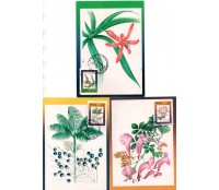 1994  Máx. Postal 182/184 Preservação a fauna, Caroba,Açai-do-Pará e Barbacenia - série 31.356