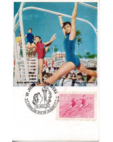 1955 Máx.Postal VII Jogos da Primavera - Rio de Janeiro - D.F. 31.379