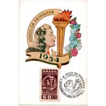 1954 Máx. Postal VI Jogos da Primavera Rio de Janeiro 31.380