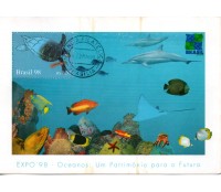 1998 Max Postal  Ano dos Oceanos  - Tartaruga 31.397 Carimbo Brasilia