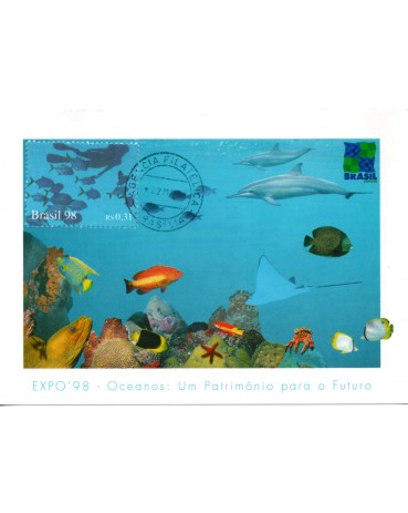 1998 Máx.Postal Oceanos - 1998 Homem Peixe 31.400 Carimbo de Brasilia