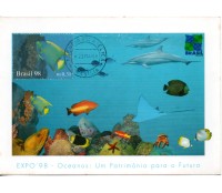 1998 Max Postais Ano dos Oceanos - Peixe 31.402 Carimbo de Brasilia