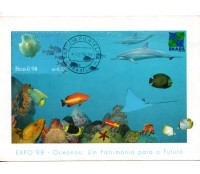 1998 Máx.Postais Ano dos Oceanos - Cardume 31.403 Carimbo de Brasília
