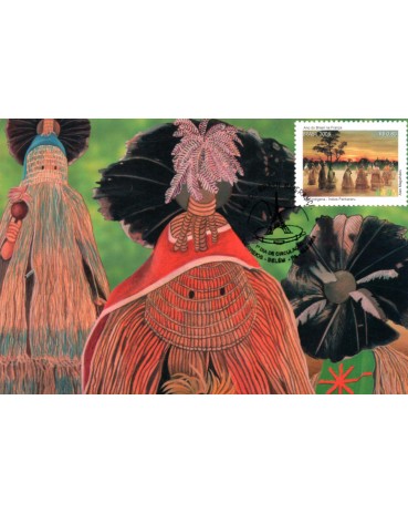 2005 Máx.Postal 251 Ano do Brasil na França  - Arte Indígena 31.454 CBC Belém - PA
