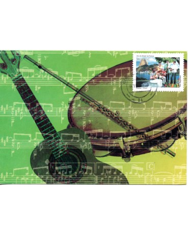 2005 Máx.Postal 250 Ano do Brasil na França - Música/Choro 31.459 Carimbo Salvador- BA