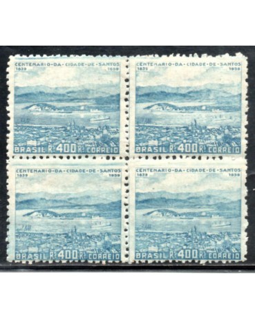 1939 C136 Quadra do Centenário do Município de Santos - SP 31.476 Mint