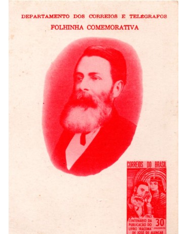 1965 - FO-020 Folhinha Oficial Centenário do Romance "Iracema" José de Alencar 31.500