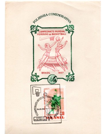 1957 Folhinha Não Oficial - Campeonato Mundial Feminino de Baskeball  - RJ 31.533