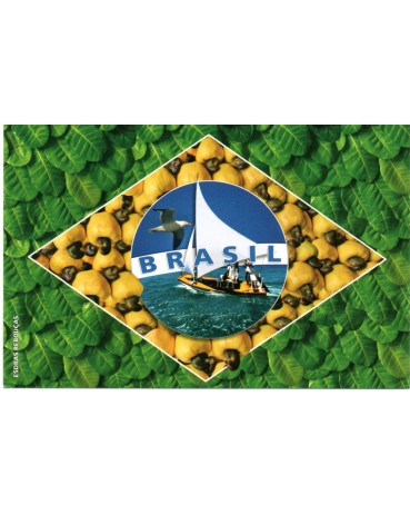 Brasil - Bandeira/Caju 31.607 Munuscrito no verso