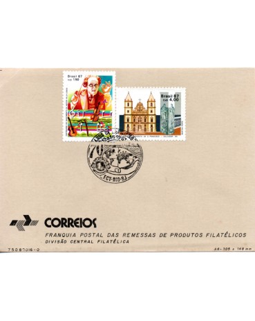 Franquia Postal 1987 70 Anos do Lions Club ECT - Rio - RJ 31.692