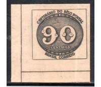C182 CENTENÁRIO DO SELO BRASILEIRO 1943 NOVO 31.766 VARIEDADE" PLIÊ " espécie de dobra no ato da emissão