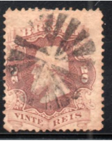 24 Dom Pedro II 31.909 Carimbado, carimbo bem procurado