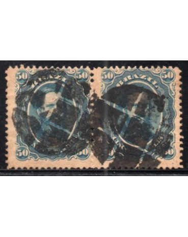 25 Dom Pedro II  31.930 Lindo Par, carimbo diferenciado