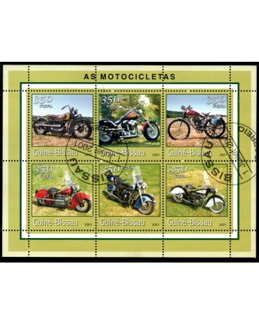 Motocicletas Guiné Bissau 2001 - 31.931 Bloco Carimbado