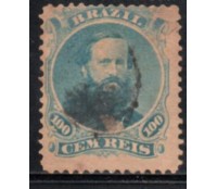 27A Dom Pedro II Verde "Azulado" 31.952 Carimbado